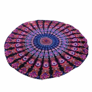 toalla redonda mandala morado